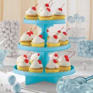 CUPCAKE STAND 29 CM 3 ANDARES AZUL CARIBE