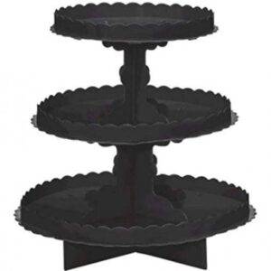 CUPCAKE STAND 29 CM 3 ANDARES PRETO