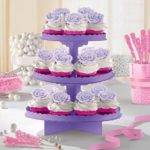 CUPCAKE STAND 29 CM 3 ANDARES ROXO