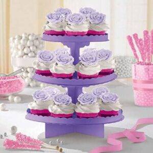 CUPCAKE STAND 29 CM 3 ANDARES ROXO