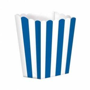 5 CAIXAS DE PIPOCAS RISCAS AZUL CLARO