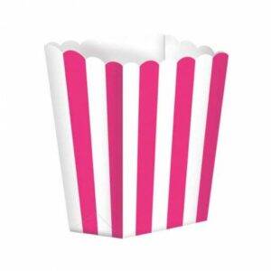 5 CAIXAS DE PIPOCAS RISCAS ROSA CHOQUE