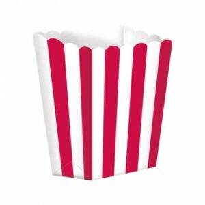 5 CAIXAS DE PIPOCAS RISCAS VERMELHO
