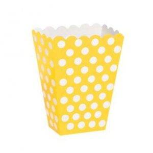 8 CAIXAS DE PIPOCAS BOLAS AMARELO