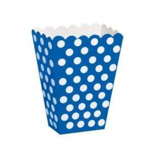 8 CAIXAS DE PIPOCAS BOLAS AZUL MÉDIO
