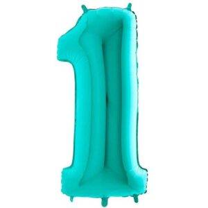 Balão Tiffany Blue Number 1 - folha de 40 "