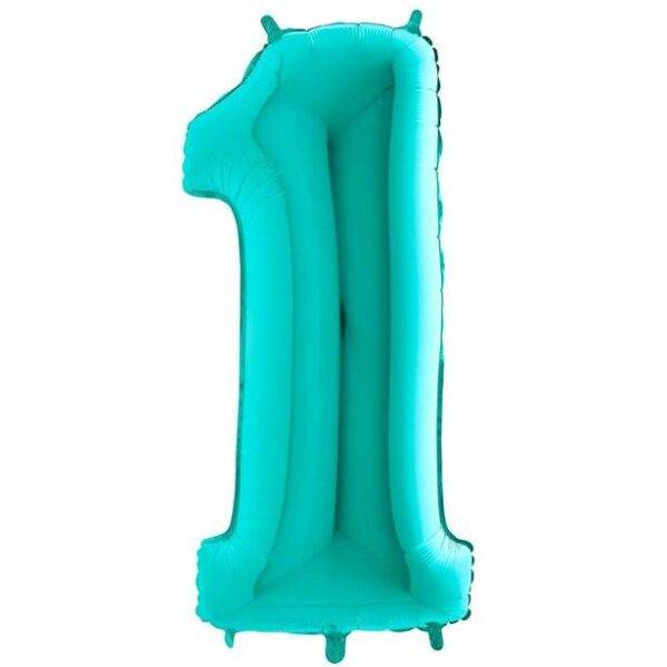 Balão Tiffany Blue Number 1 - folha de 40 "
