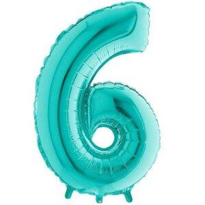 Balão Tiffany Blue Number 6 - folha de 40 "