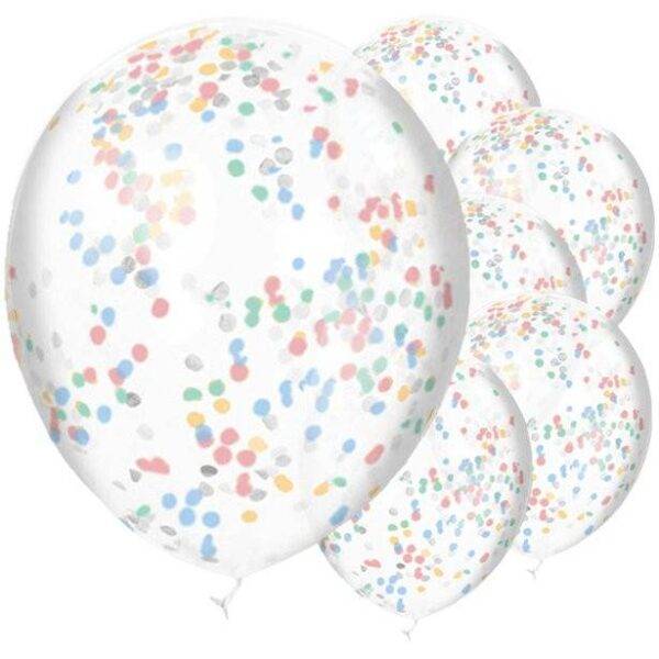 Balões de confetes coloridos - 12 "de látex