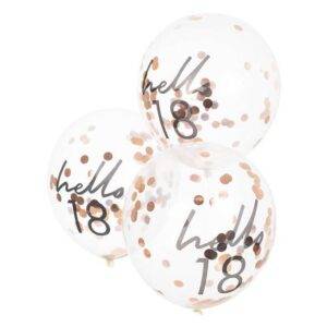 Balões de confete ouro feliz aniversário - 12 "de látex