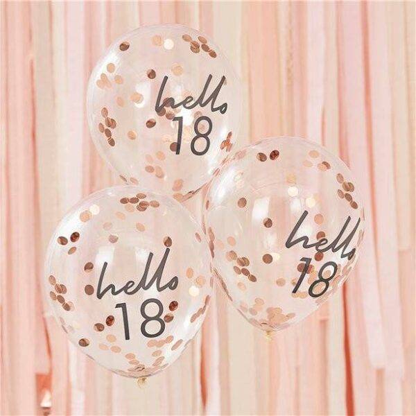 Balões de confete ouro feliz aniversário - 12 "de látex
