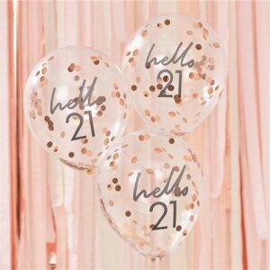 Balões de confete ouro feliz aniversário - 12 "de látex