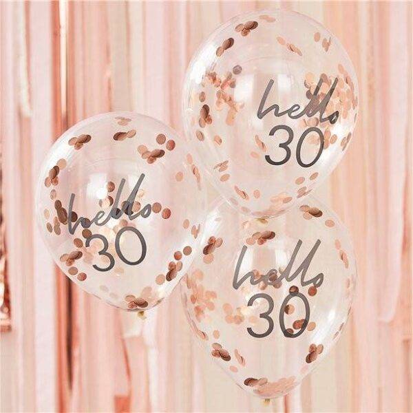 Balões Hello Confetti 30 - Látex 12 "