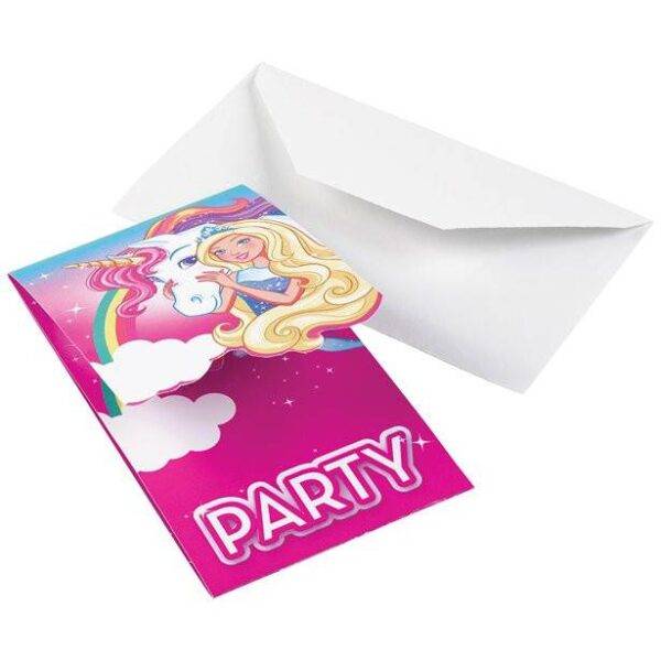 Convites de festas de Barbie Dreamtopia