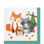 Guardanapos de animais da floresta - 33 cm