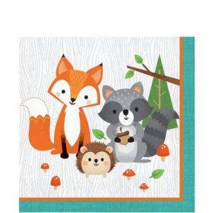 Guardanapos de animais da floresta - 33 cm