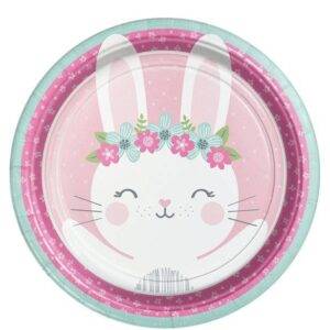 Prato de Jantar para Coelhinho de Aniversário - 23 cm