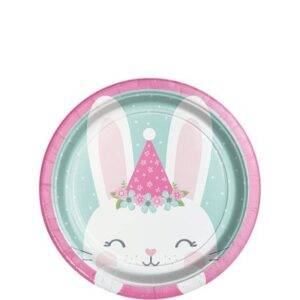 Prato de Almoço para Coelhinho de Aniversário - 18 cm