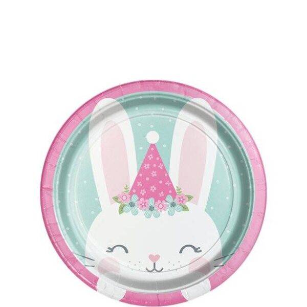 Prato de Almoço para Coelhinho de Aniversário - 18 cm
