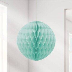 Decoração de bola de favo de mel verde menta - 20 cm