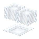 Mini Placas Quadradas de Plástico Transparente - 7 cm