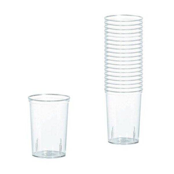Mini Copos de Vinho em Plástico Transparente - 71 ml