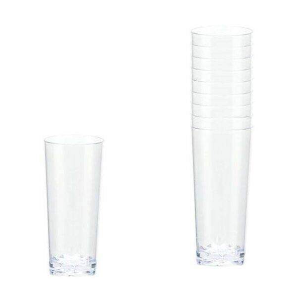 Mini Copos de Vinho em Plástico Transparente - 71 ml