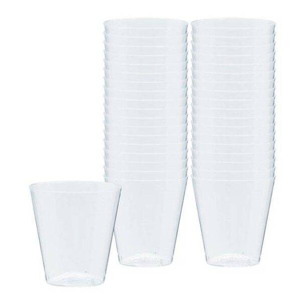 Mini Copos de Vinho em Plástico Transparente - 71 ml