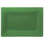 Travessas de Plástico Verde - 23 cm x 32 cm