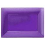 Travessas de Plástico Roxo - 23 cm x 32 cm