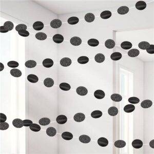 Decorações de corda de suspensão de glitter preto