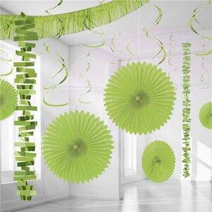 Novo Kit de Decoração de Papel e Folha Verde Lima