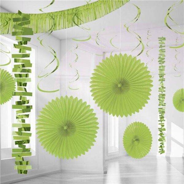 Novo Kit de Decoração de Papel e Folha Verde Lima