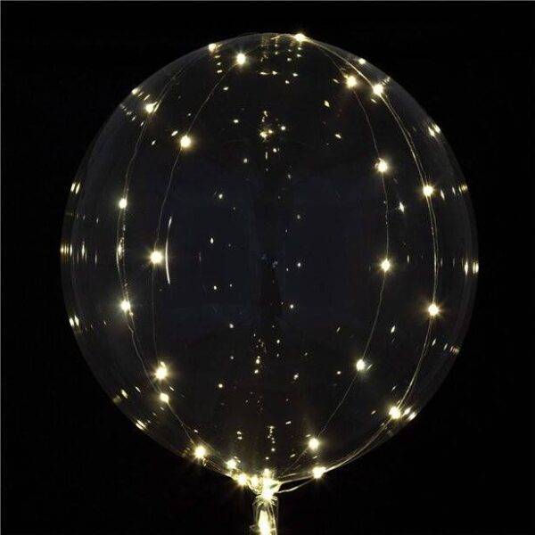 Balões Crystal Clearz LED brancos - 32 " 50 luzes