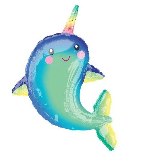 Balão Narwhal SuperShape - Folha de 39 "