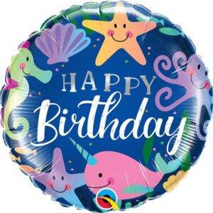 Balão de foil " Happy Birthday 18"