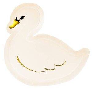 Pratos de Papel em Forma de Cisne - 23 cm
