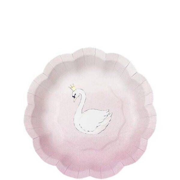 Pratos de Papel em Forma de Cisne - 23 cm