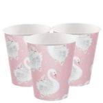 Copos para Festa em Papel de Cisne - 220 ml