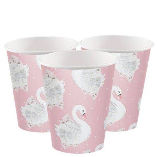 Copos para Festa em Papel de Cisne - 220 ml