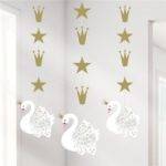 Grinalda Happy Birthday Rosa Pastel e Dourado - 1,7 m