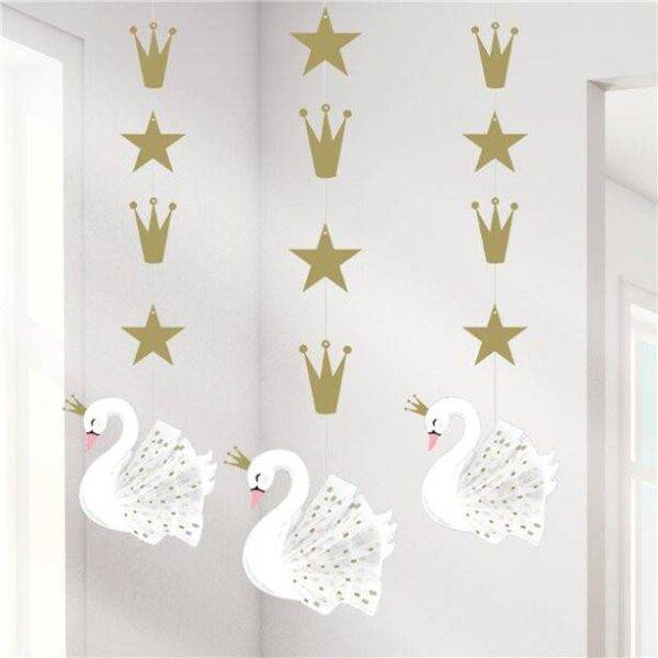 Grinalda Happy Birthday Rosa Pastel e Dourado - 1,7 m