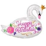 Balão SuperShape de feliz aniversário, lindo cisne - folha de 29 "