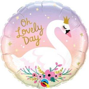 Balão Cisne Oh Lindo Dia - Folha de 18 pol.