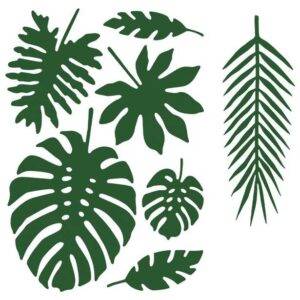 Decorações de folhas tropicais - tamanhos variados