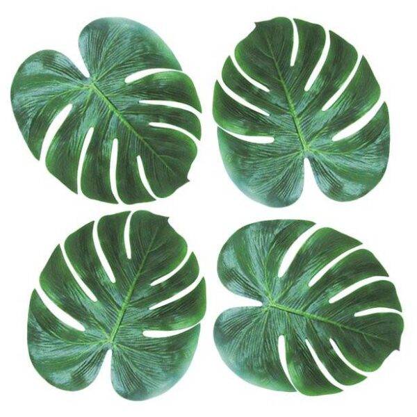 Decorações de folhas tropicais - tamanhos variados