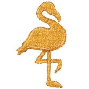 Balão holográfico de flamingo em ouro - folha de 53 "