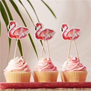 Toppers para bolo Flamingo Fun - 12,5 cm