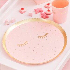 Pamper Party - Pratos de Papel Rosa - 21 cm
