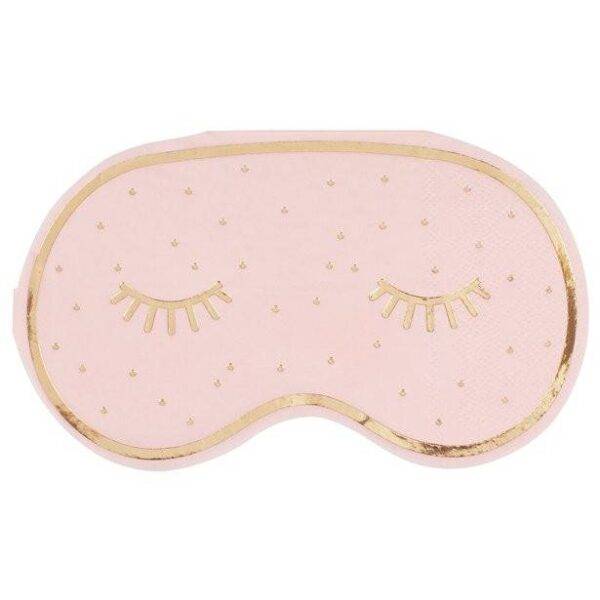 Pamper Party Guardanapos em forma de máscara de olho rosa - 16 cm